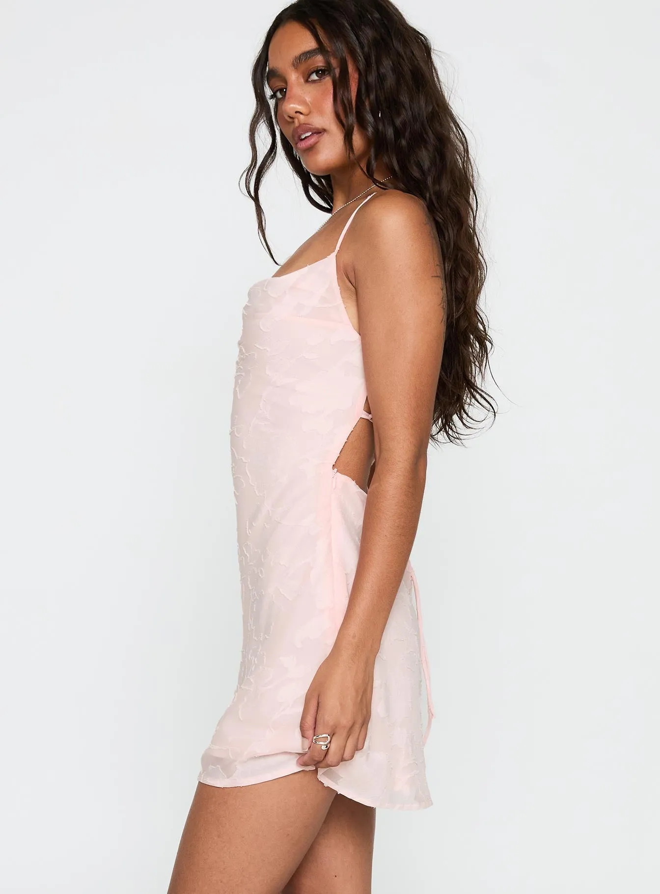 City Edge Celena Mini Dress Pink Burnout