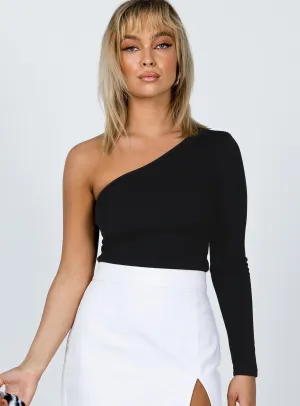Florence Long Sleeve Bodysuit Black Picnic Club Fancy Comfy