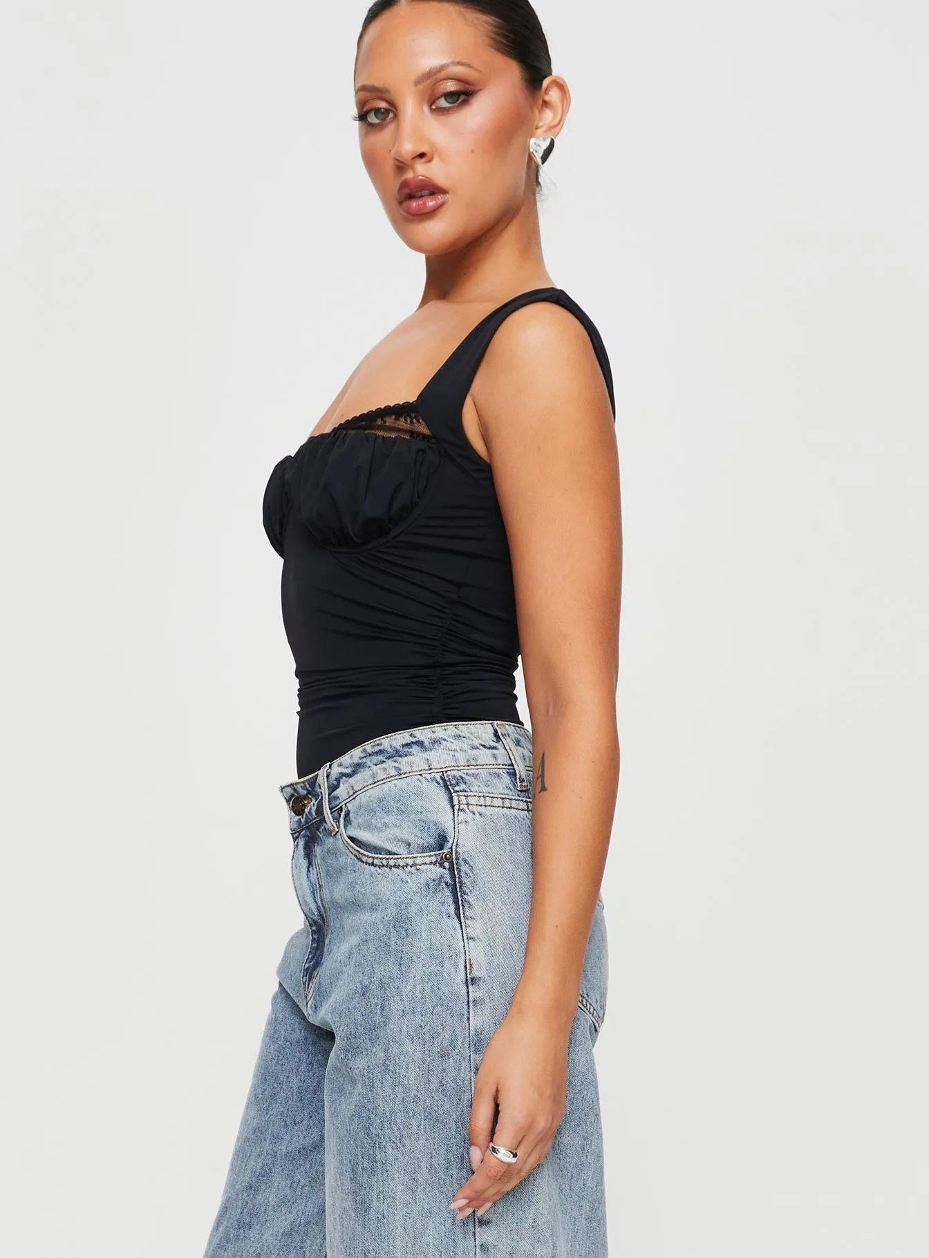 Stylish Durable Holiday Dance Weller Bodysuit Black