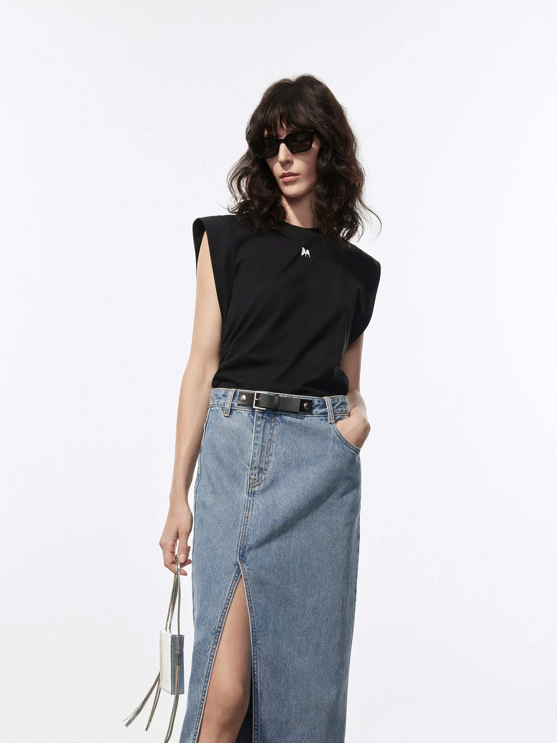 Essential Wear Fashionable Ease Crew Neck Pleated T-shirt