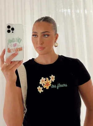 Le Fleurs Top Black Chic and Soft