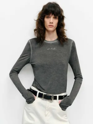 OdorResistant Fabric Colorfast Dye Dyed Wash Fitted T-shirt