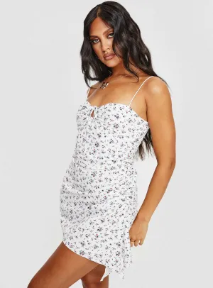 Brigitte Mini Dress White / Floral Bar Chic