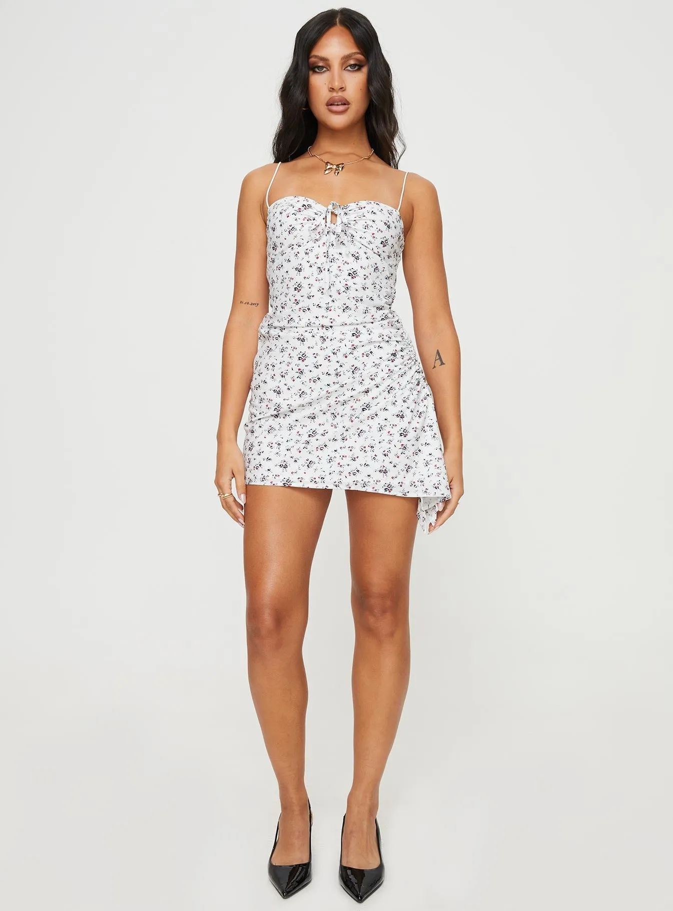 Snag Free Street Pop Brigitte Mini Dress White / Floral