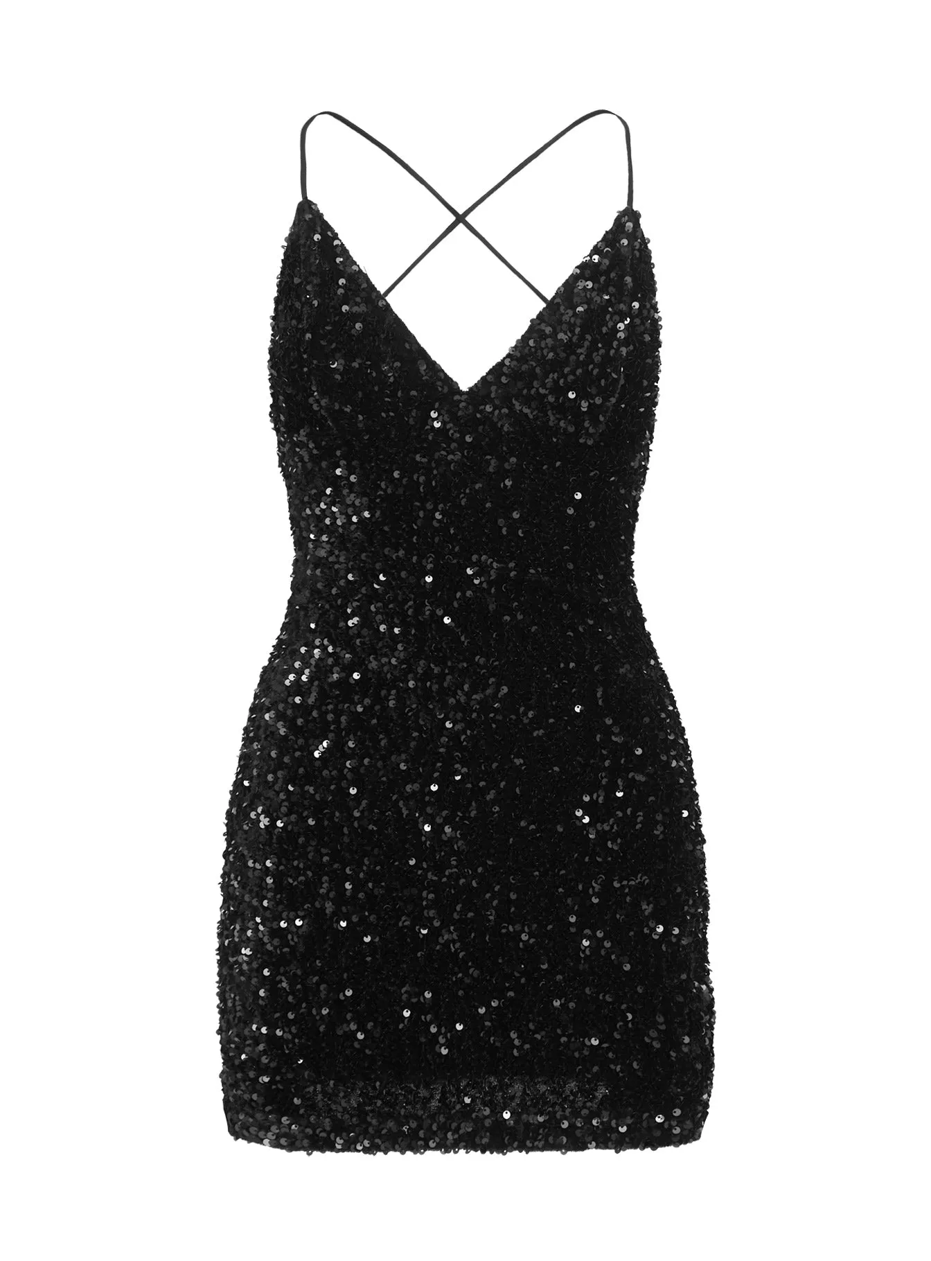 Charlette Sparkle Mini Dress Black Hot Rush Casual Comfort Look