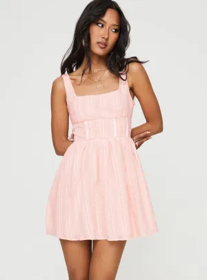 Generous Armholes Bright sun dress Lorinda Mini Dress Pink