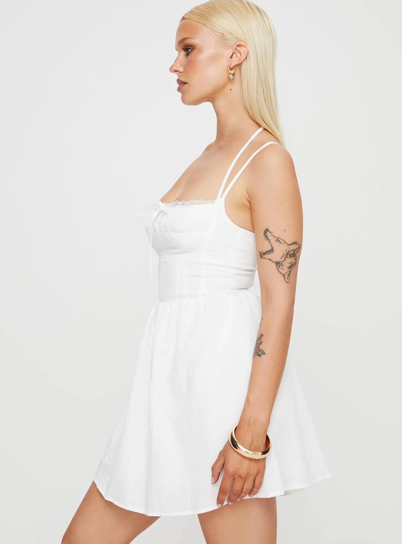 Flash Hot Trynia Mini Dress White