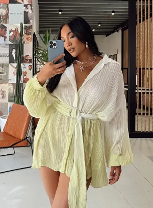 quick dry Tune In Shirt Dress Green