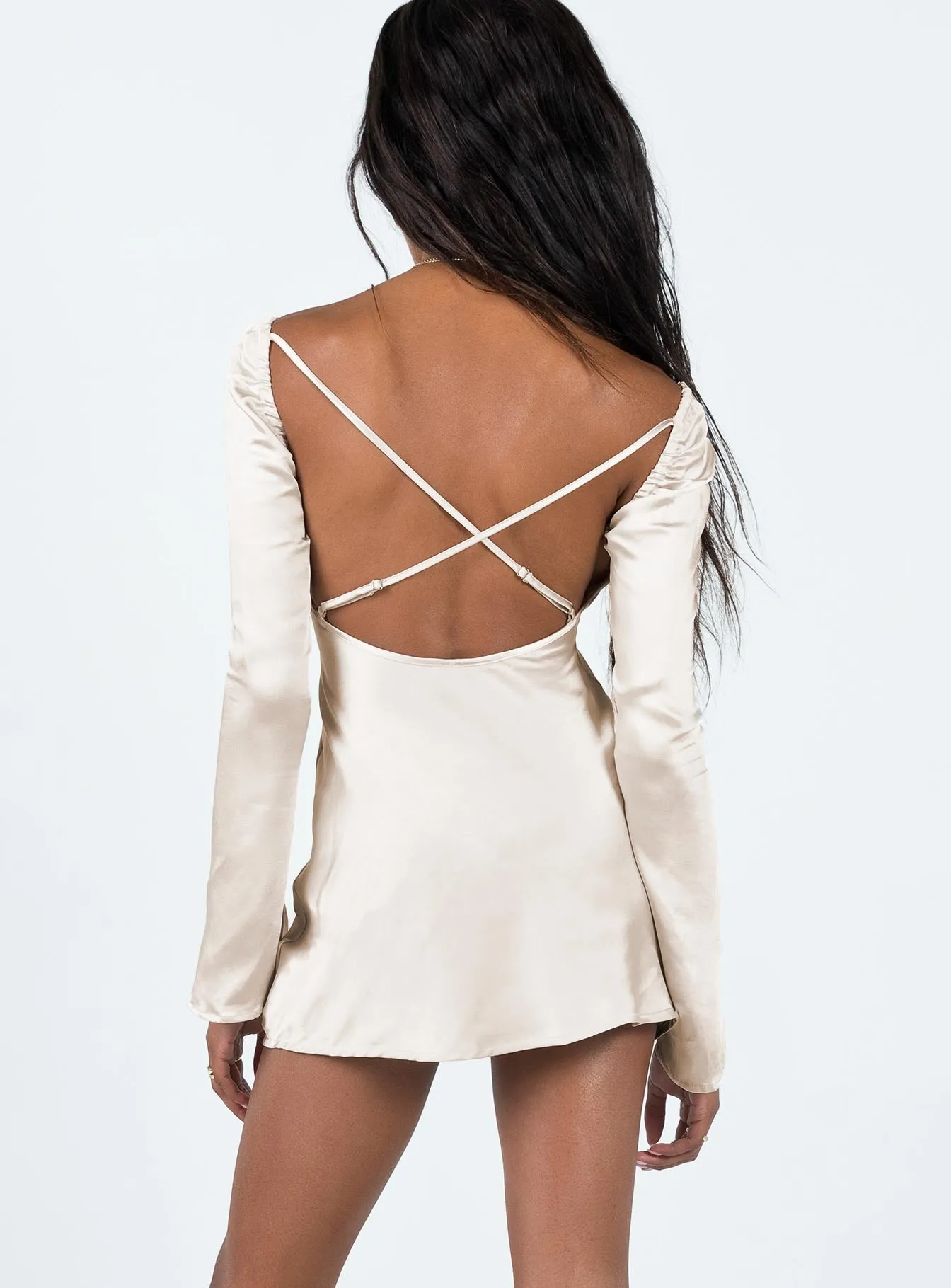 Day Wear skin friendly Wallum Long Sleeve Mini Dress Champagne