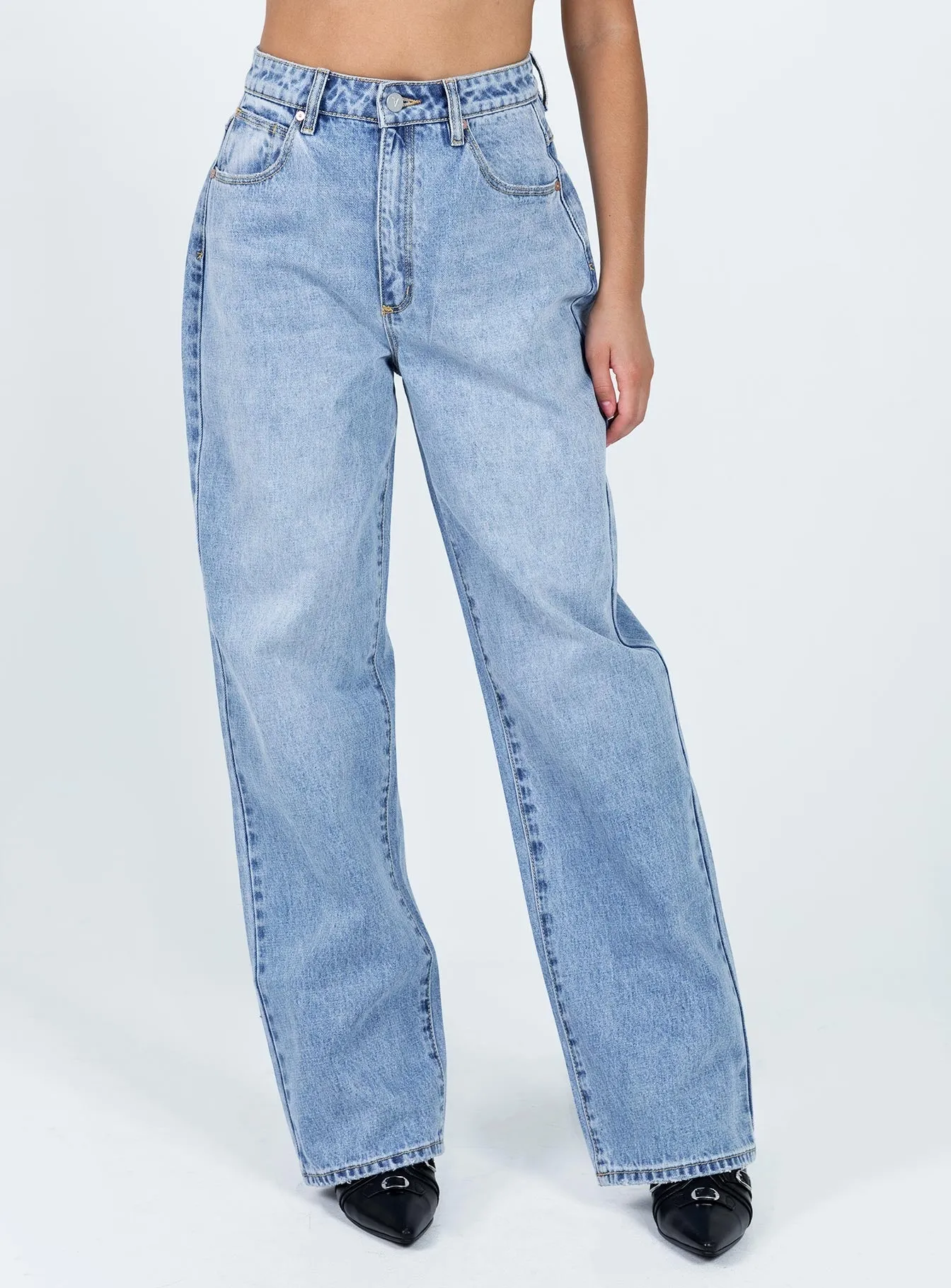 Water Efficient Wash Process Abrand Carrie Jean Candy Blue