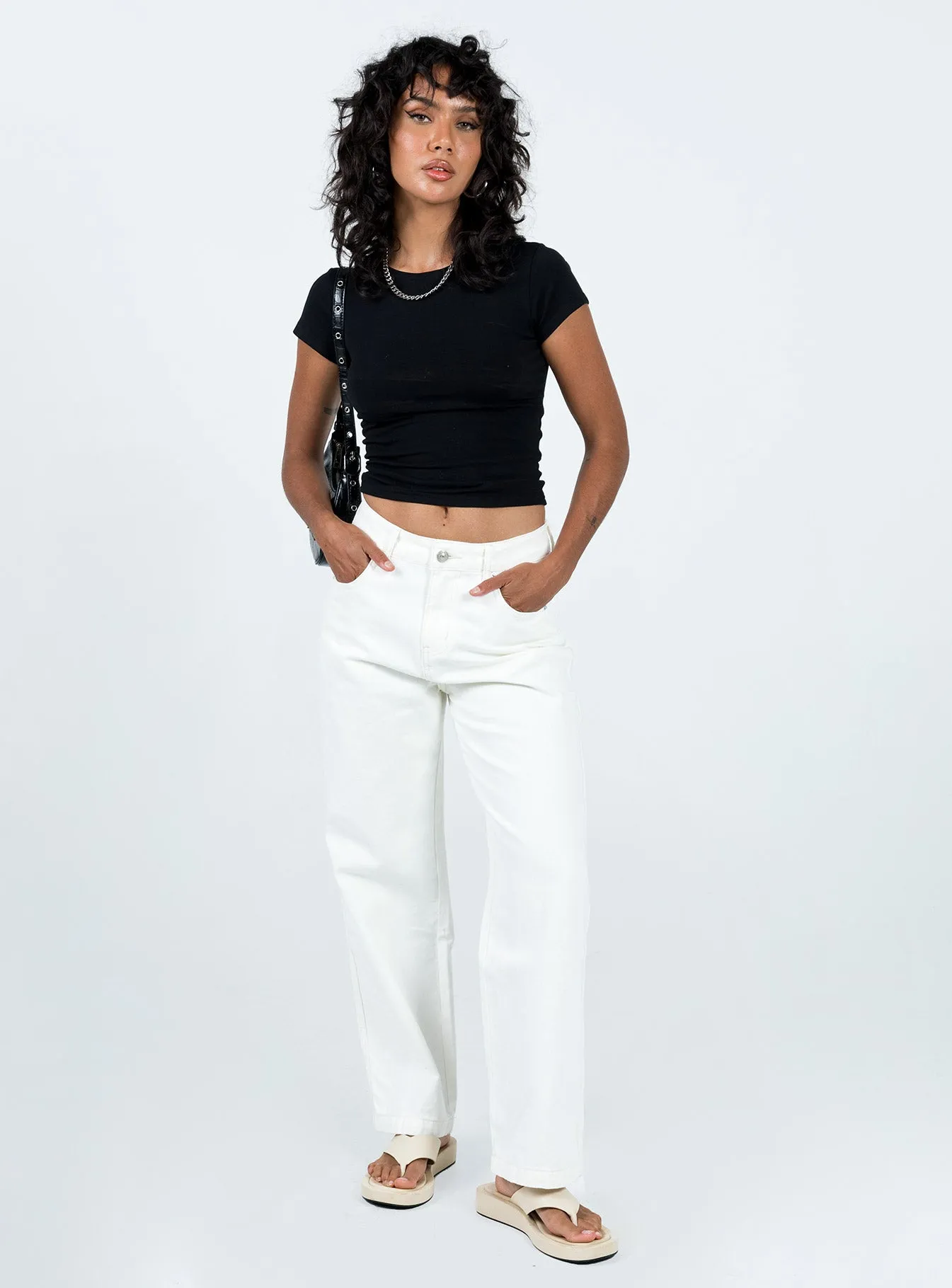 Karana Slouch Jeans Ivory Closet Classic Universal Look