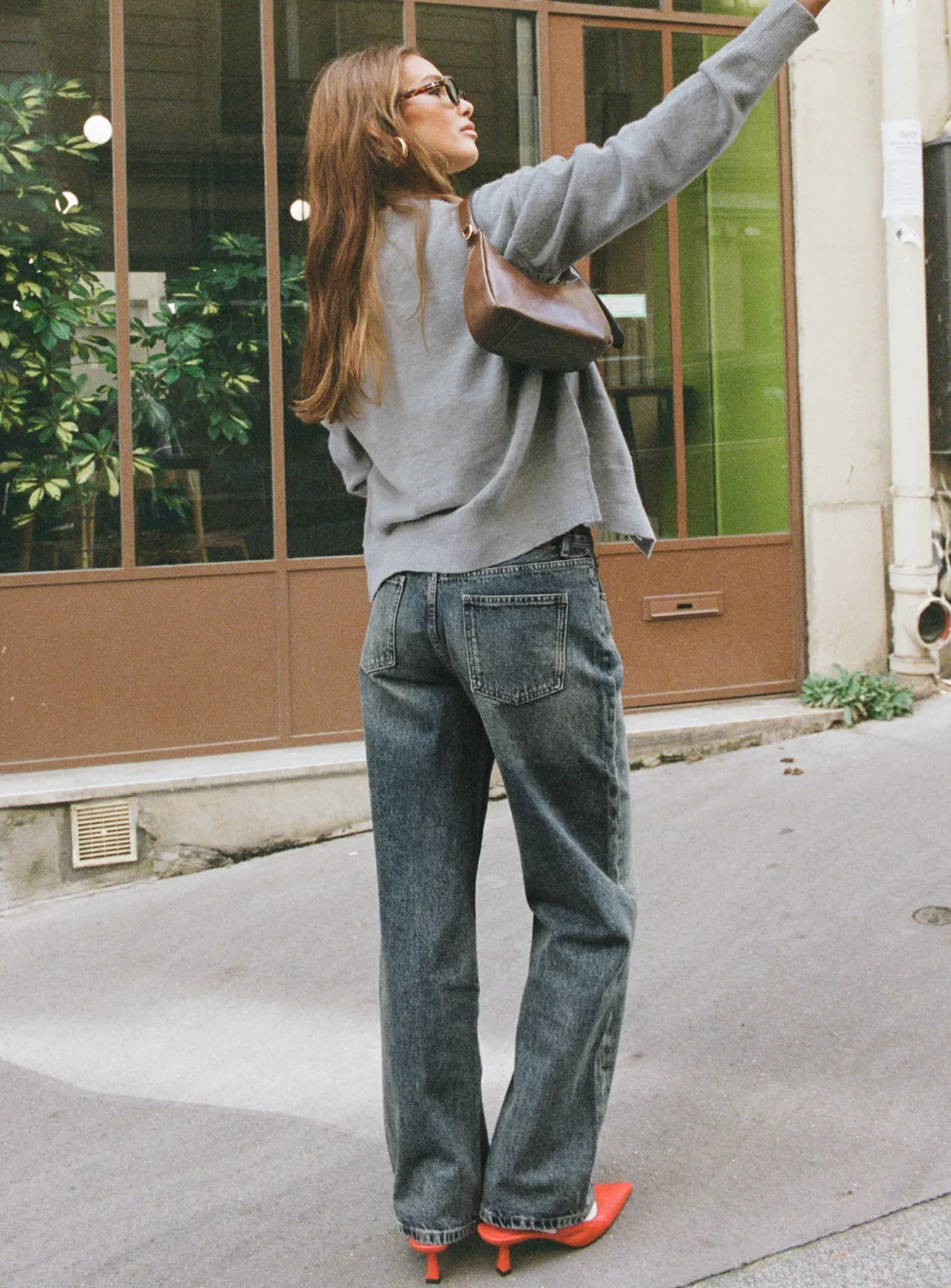 Daily Casual Natural Style Night Owl Mid Rise Straight Leg Jean Grunge Wash