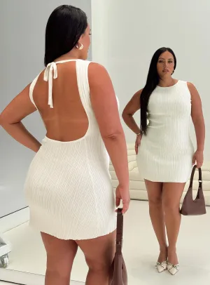 Mayok Mini Dress Cream Curve Loud Edge Timeless Design