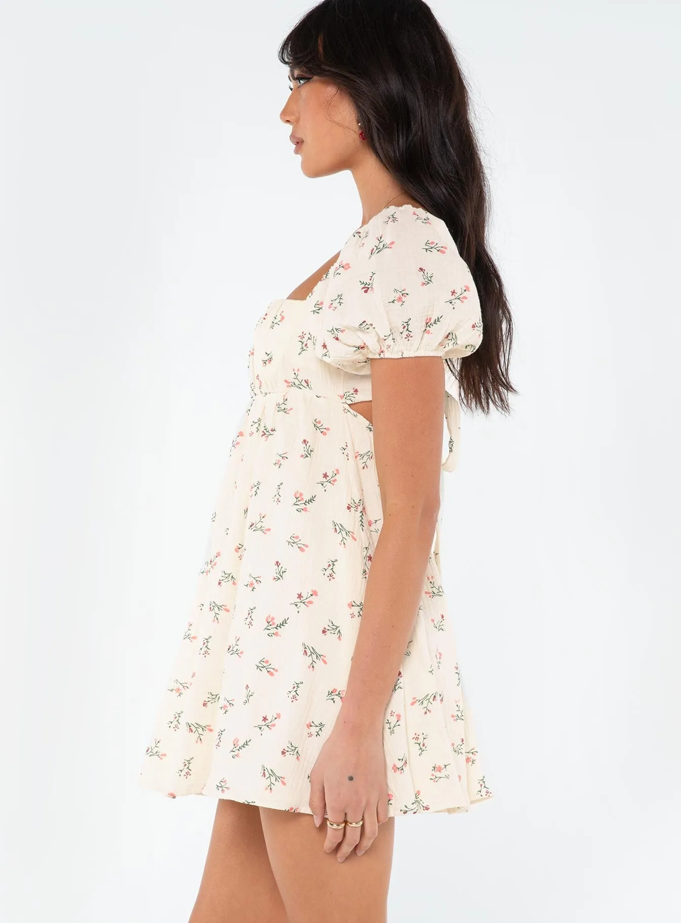 Let's Dance Mini Dress White / Floral Feminine short dress Light Rush