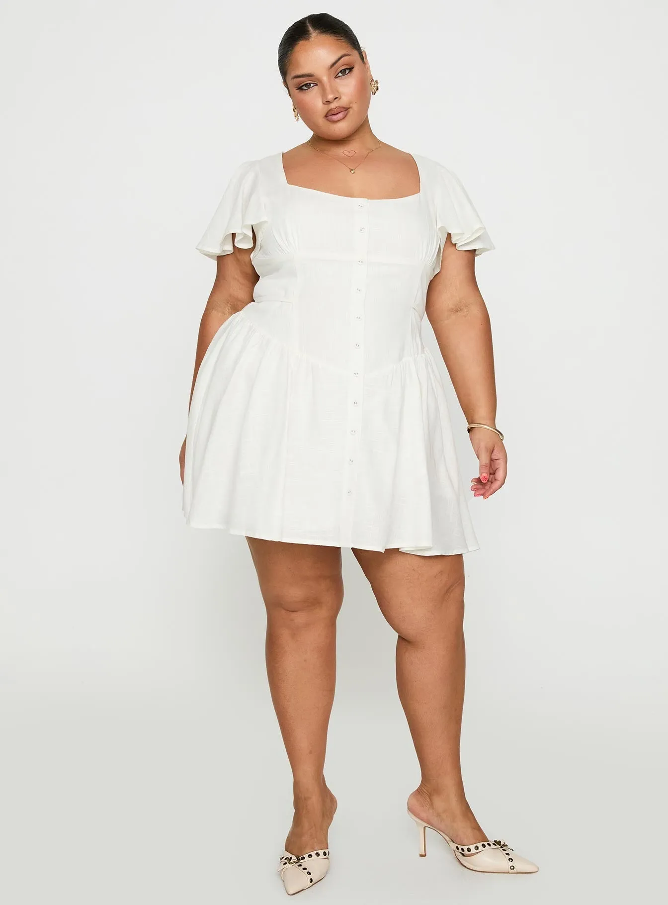 Daytime casual mini Forever More Mini Dress White Curve