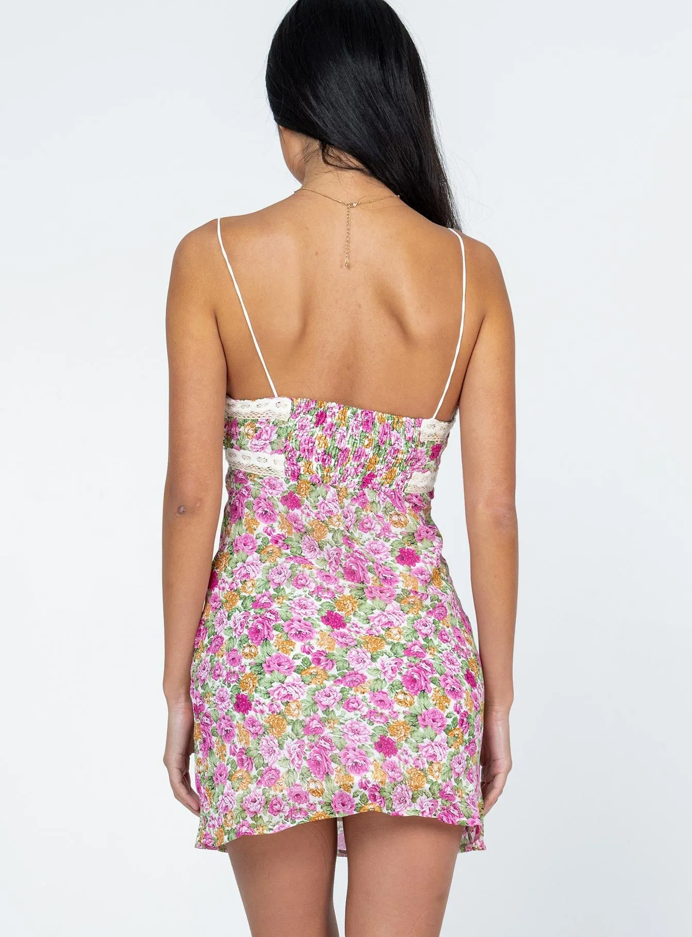 Timeless Design Emilee Mini Dress Pink Floral