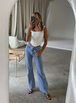 Bennette Jean Light Wash Denim Weekend Style Stretch Bold Look