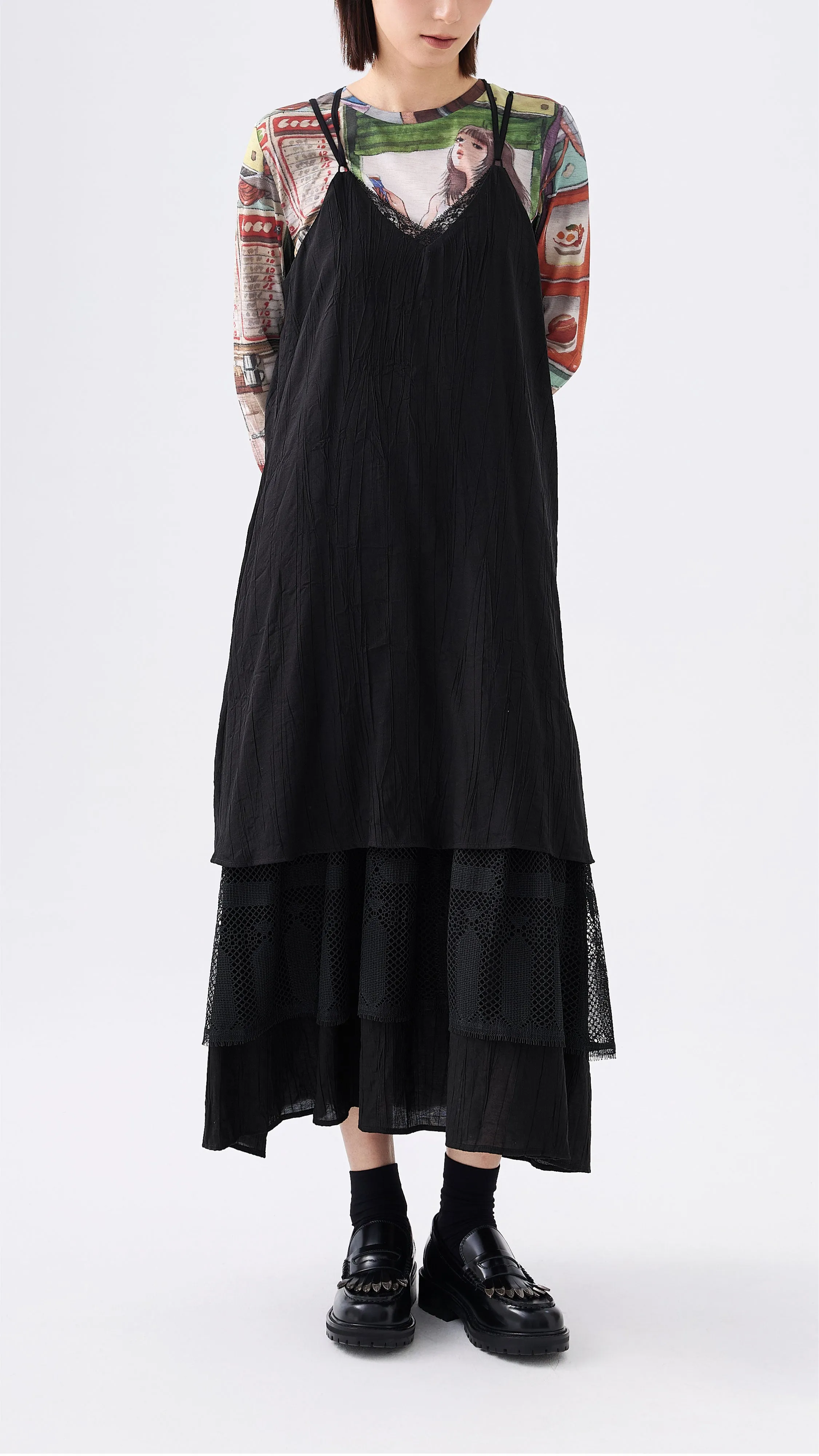 Dress with Lace Detail OdorControl Technology FrictionReducing Lining
