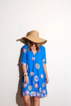 Kora Puff Sleeve Dress in Lumina Peace Flow
