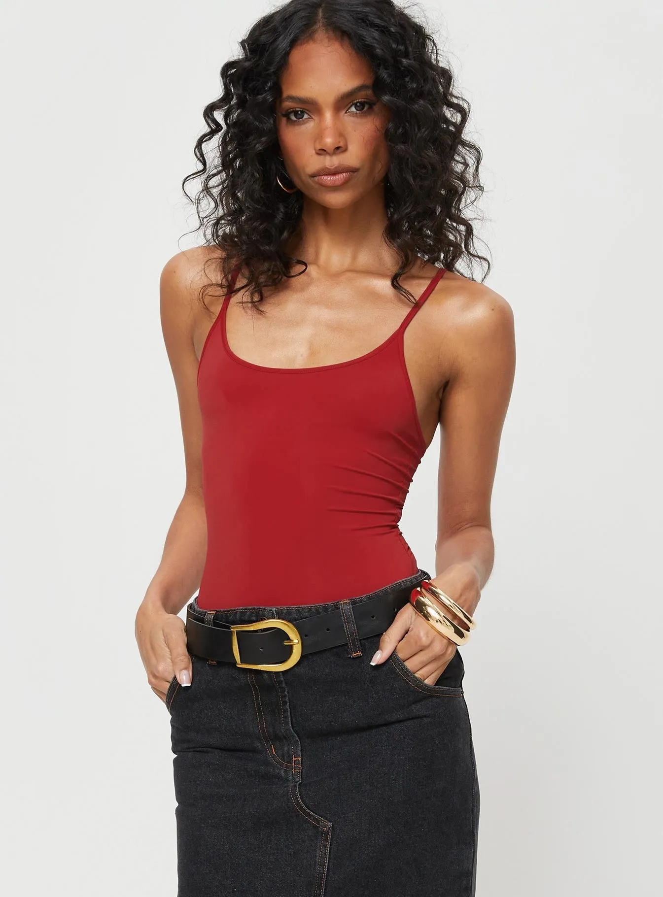 Gym Work Geary Bodysuit Red