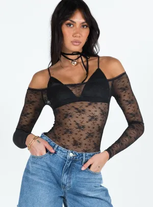 Resort Date Fine Weekend Mademoiselle Bodysuit Black