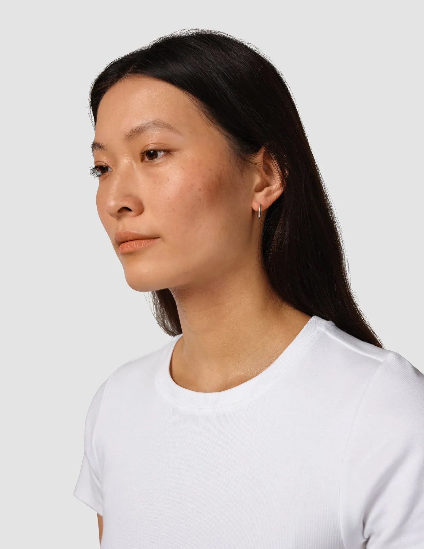 Art Glow Smile Glow Rib T-Shirt White