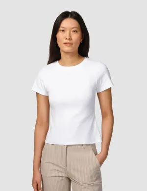 Rib T-Shirt White Summer Glow AntiStaticMaterial