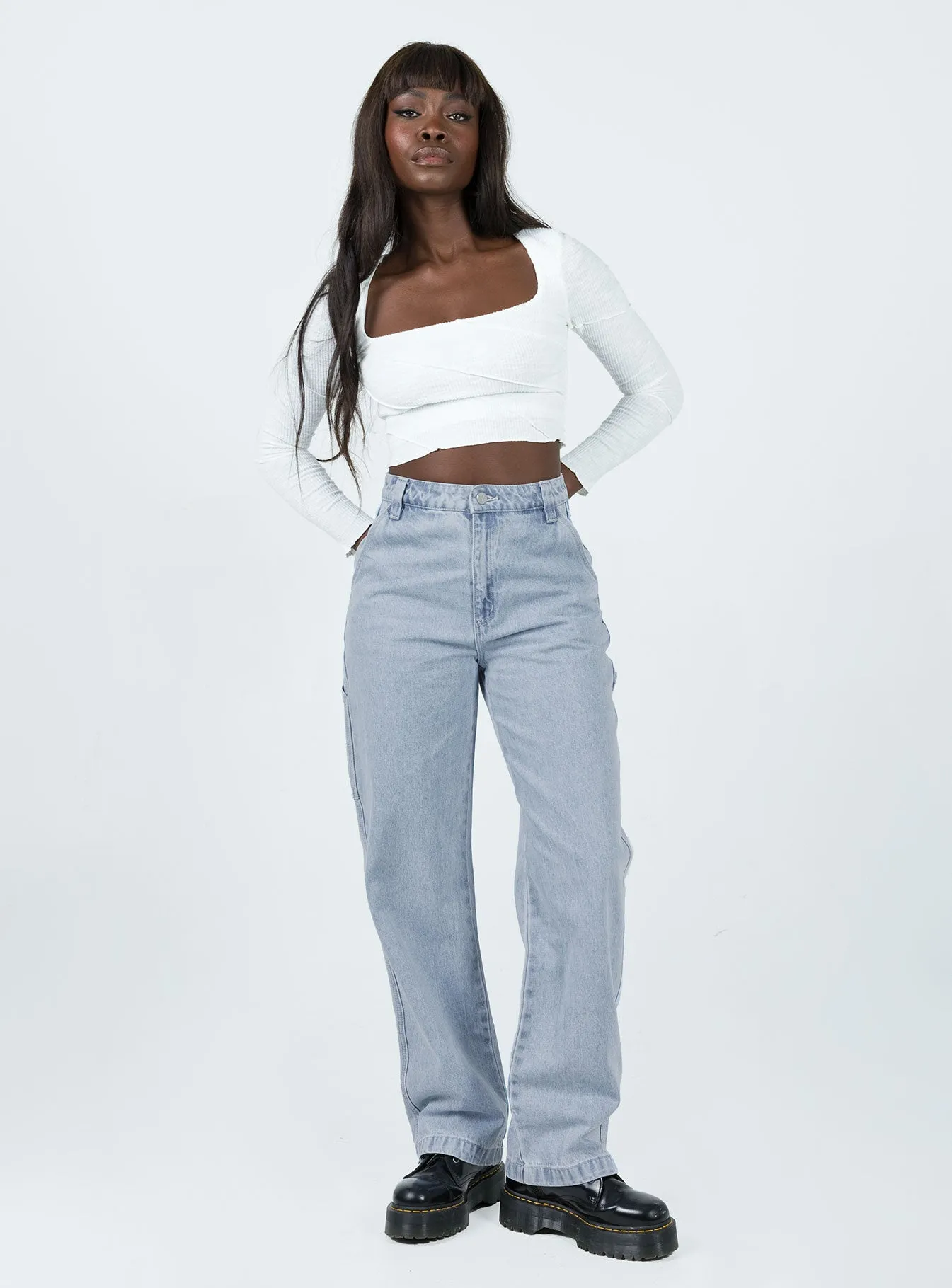 Abrand Carrie Carpenter Breakaway Light Wash Denim Premium Cotton Blend