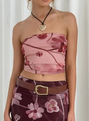 Peggy Top Floral Blush NonChafe Lining Adaptive Temperature Control