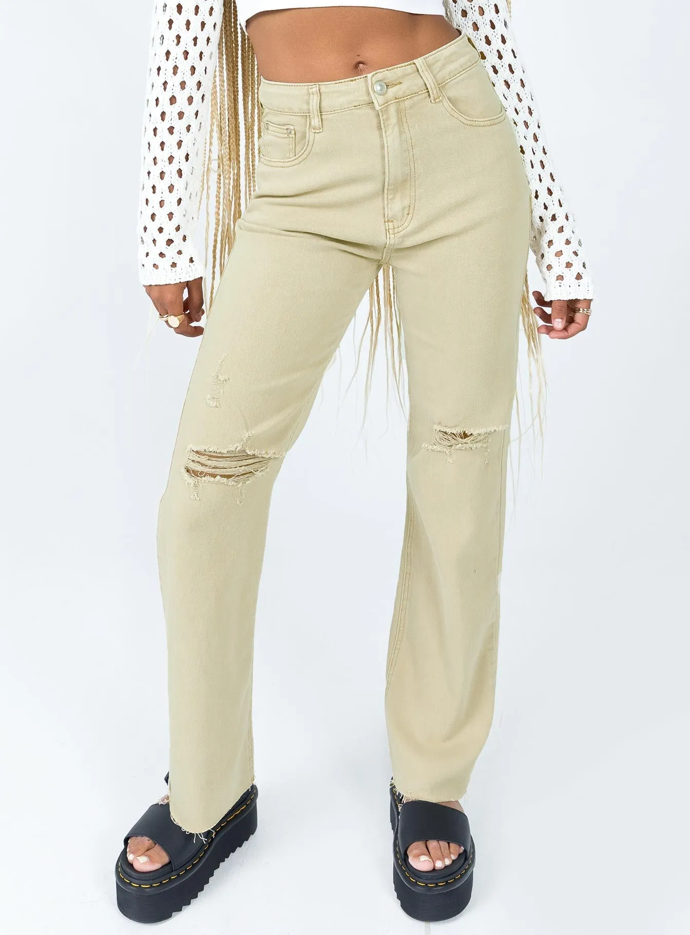 Year Rounder Lou Jeans Beige