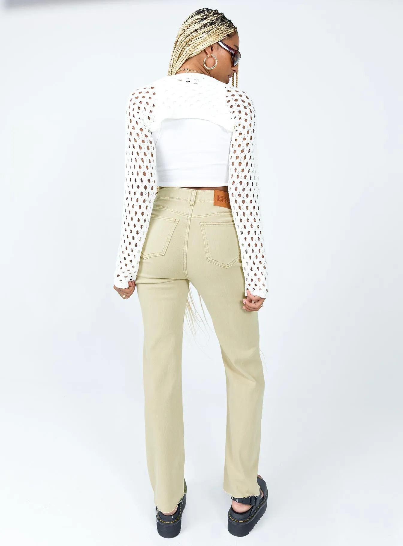 Minimal Edge Staple Piece Lou Jeans Beige