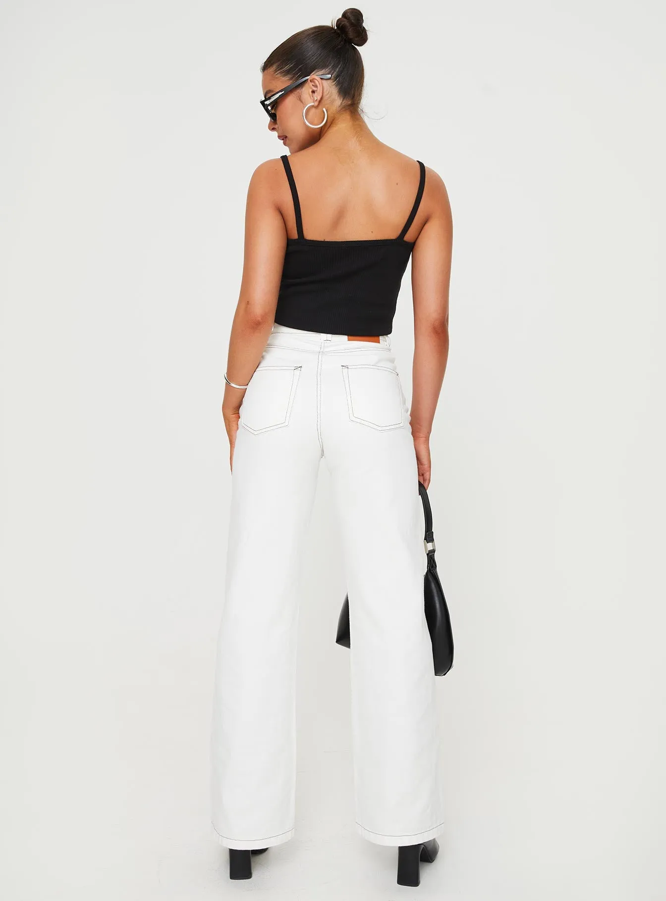 Zephee Wide Leg Jeans Cream Eco Friendly Fashion Lover Morning Stroll No Hassle Fit
