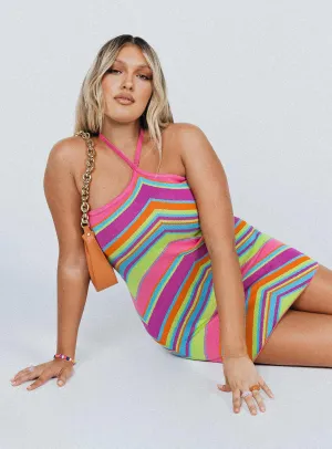 Daphne Mini Dress Stripe Pop Warm
