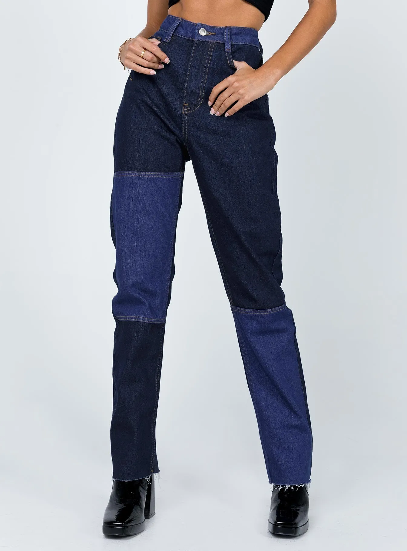 Vibrant Formal Work Meeting Weekend Style Streetwear Fan Kyah Denim Jeans Dark Wash