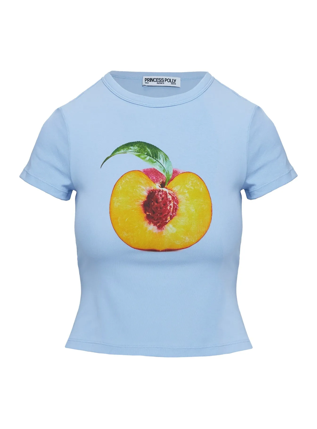 Lightweight Wear Peachy Baby Graphic Top Blue