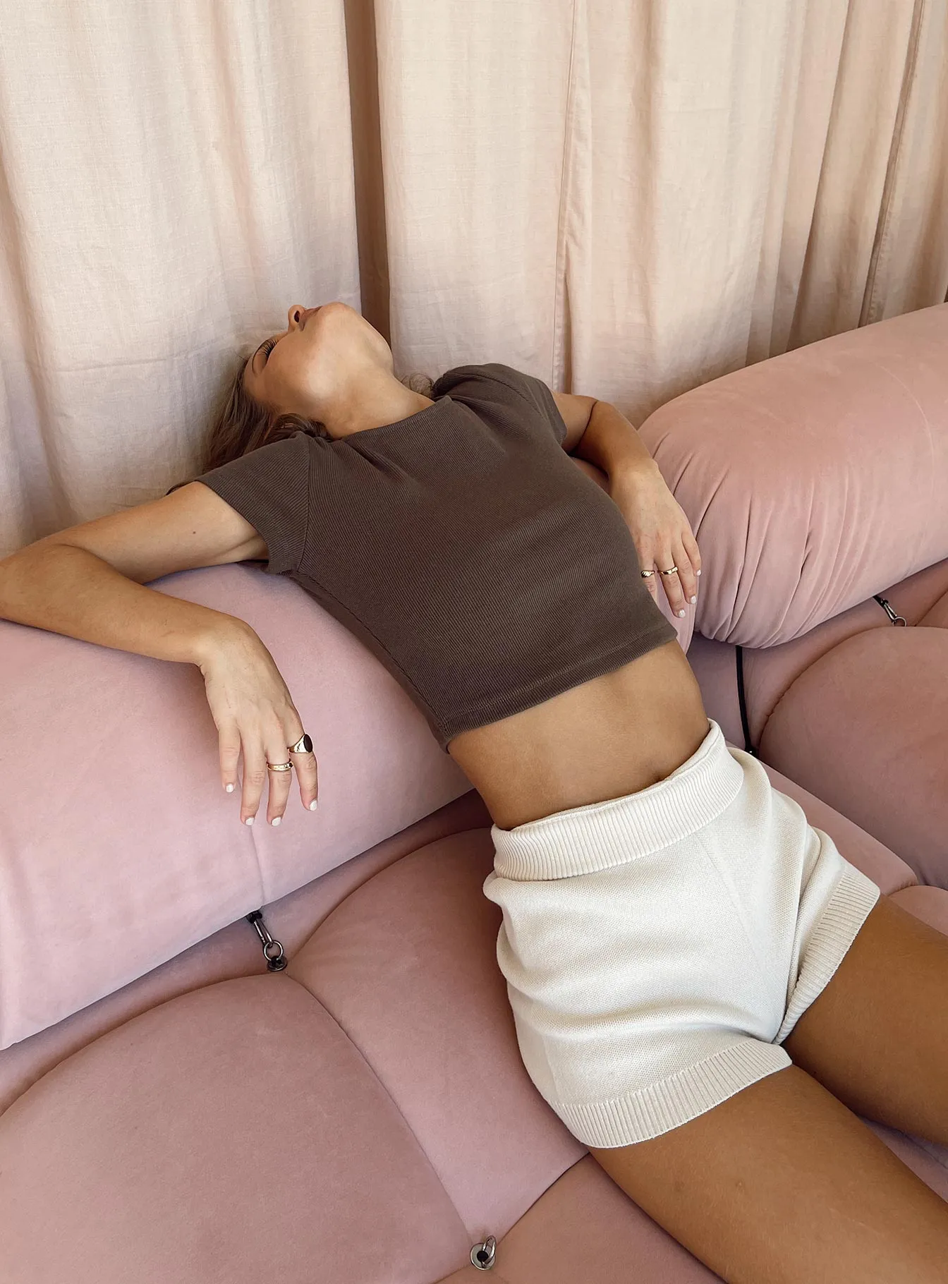 Timeless Piece Classic Crop Tee Brown