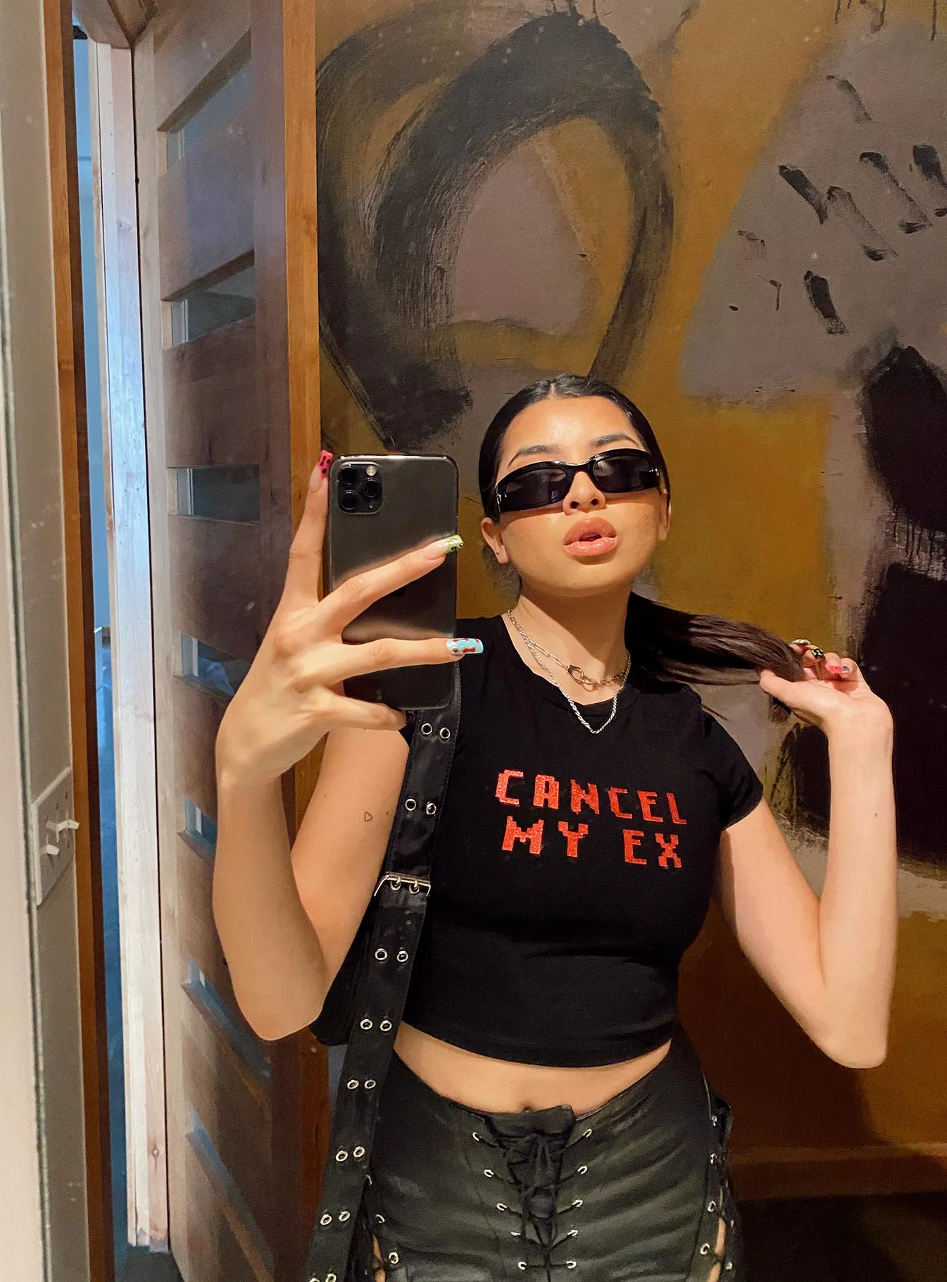 Cancel My Ex Tee Black Active Trend SunProtectionFabric