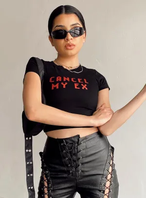 Sleek Layer Everyday Comfort Cancel My Ex Tee Black