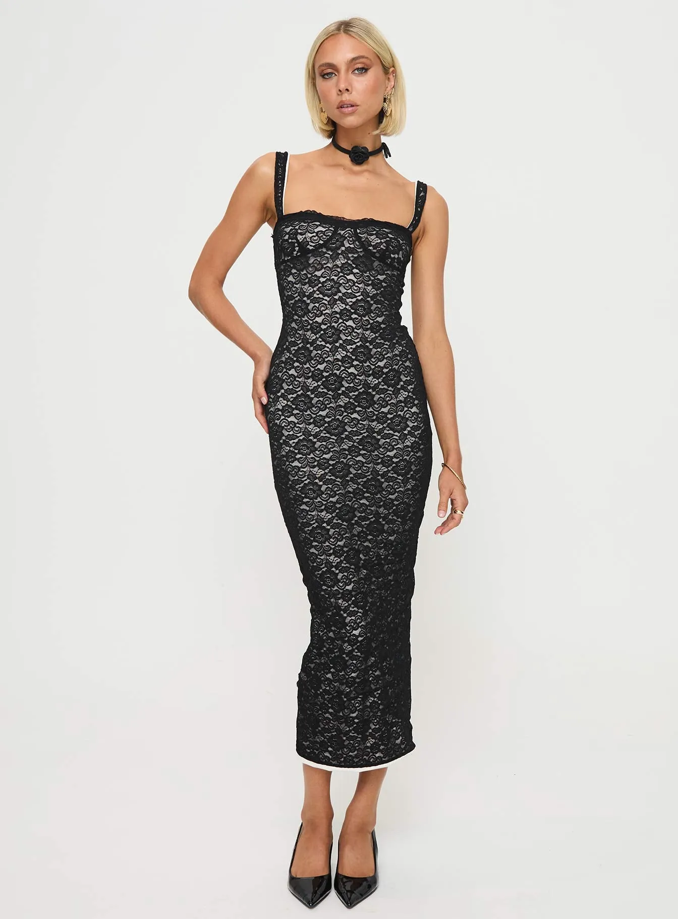 Fire Away Maxi Dress Black This maxi dress offers a comfortable and flattering fit for any occasion