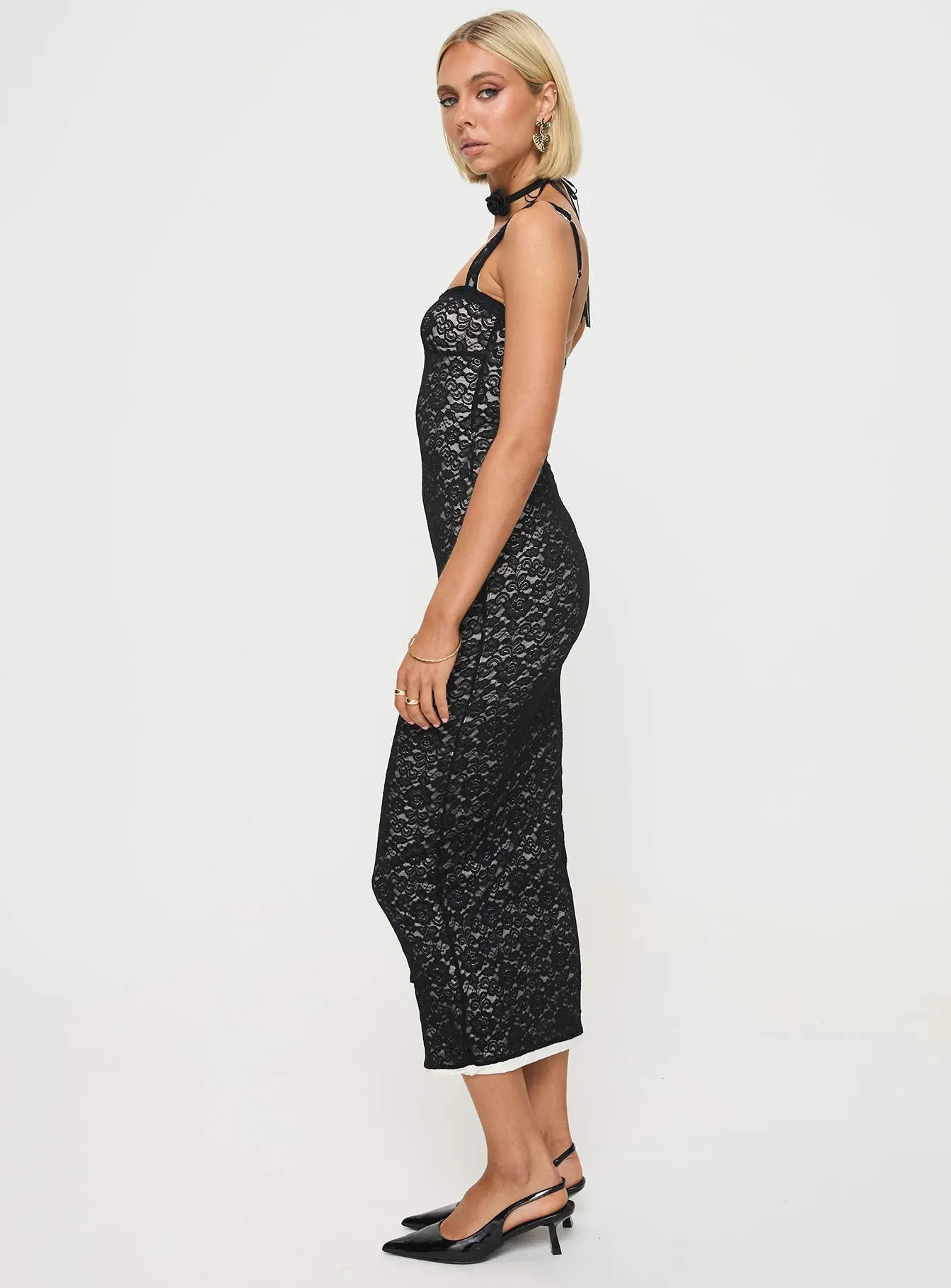 Fire Away Maxi Dress Black With a flattering fit and elegant design this dress is ideal for any special occasion Free Air