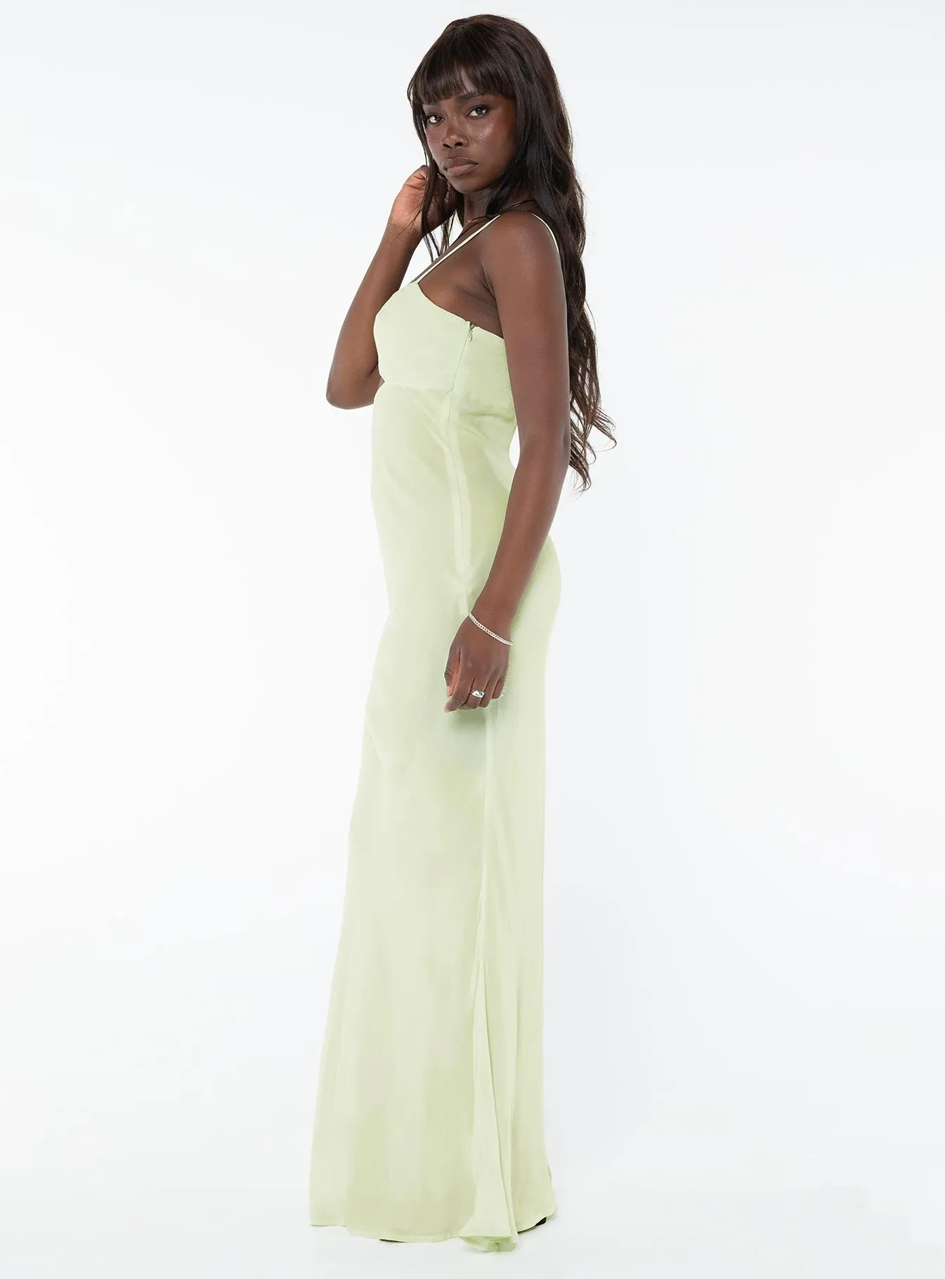 Freda Maxi Dress Lime Skin Hug