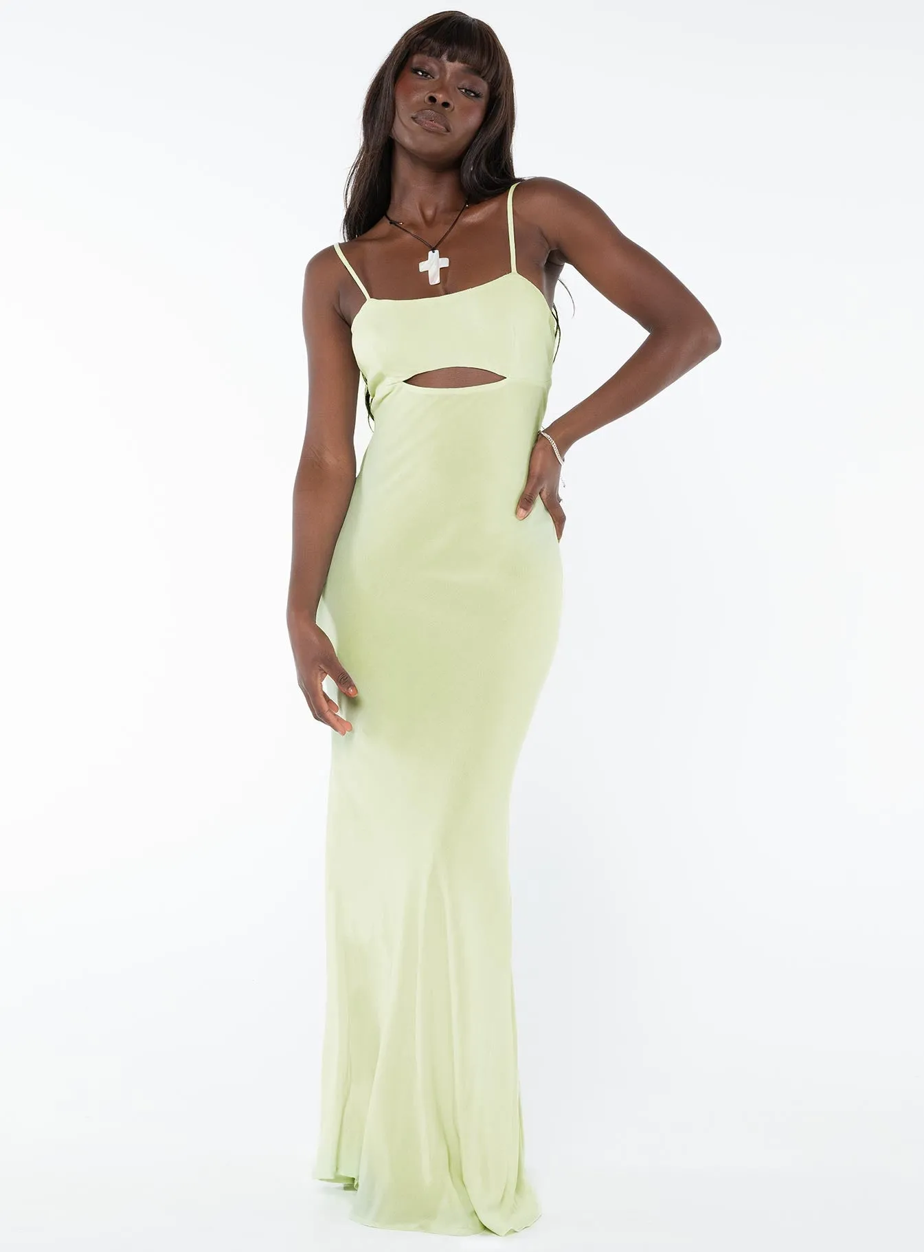 Freda Maxi Dress Lime Rainbow Arch