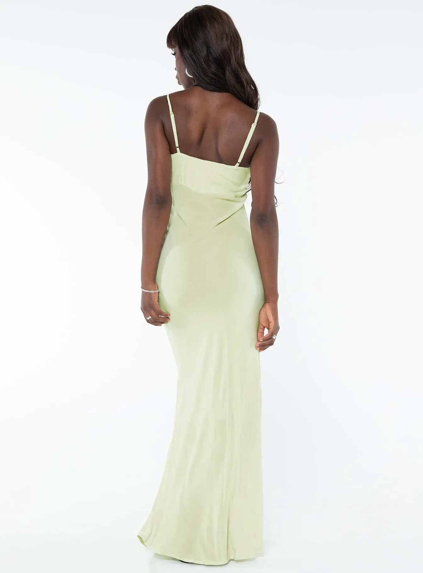 Rose Glow Sail View Freda Maxi Dress Lime