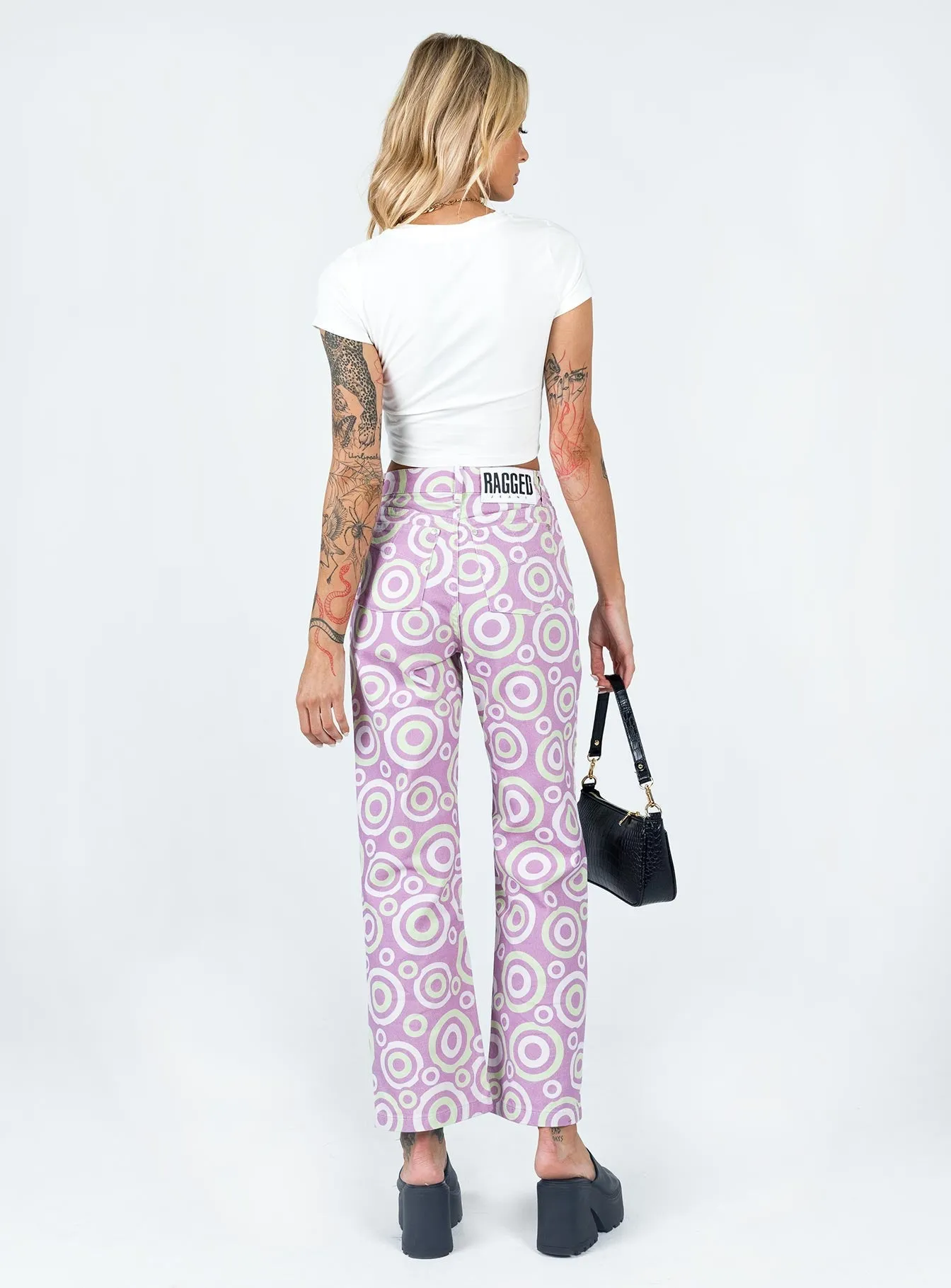 standard fit Office Wear Trendy Home Comfort The Ragged Priest Portal Denim Jeans Lilac