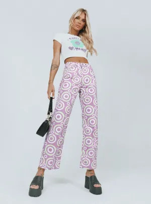 The Ragged Priest Portal Denim Jeans Lilac Hypoallergenic Material Composition Relax Mode
