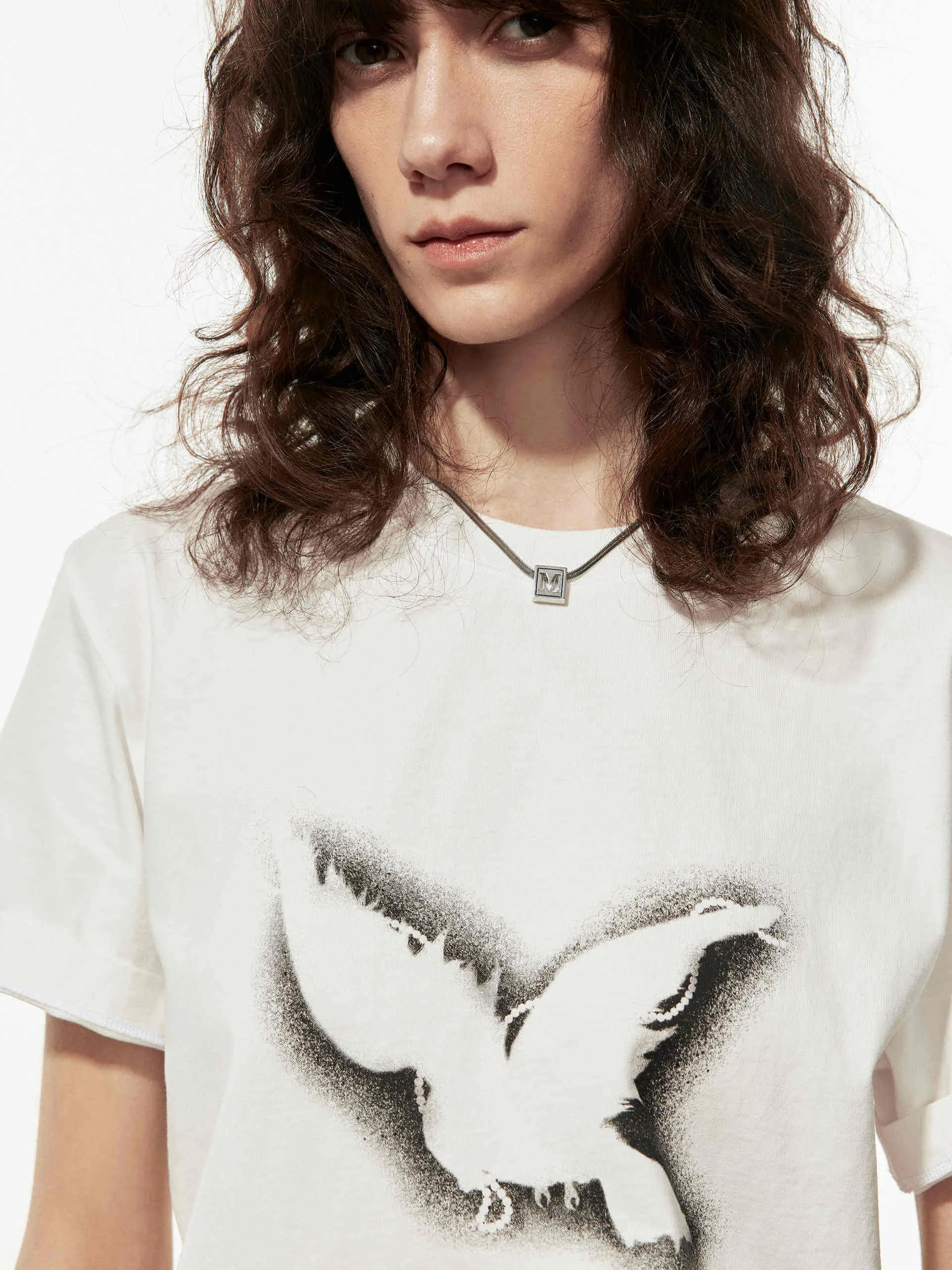 Breathable apparel Streetwear attitude Front Printed Cotton T-shirt