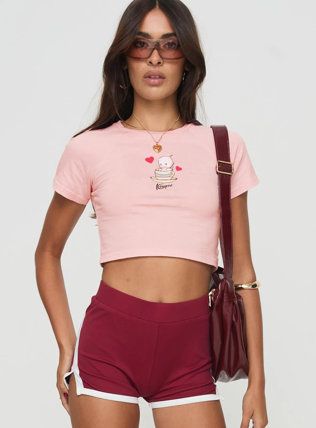 Kewpie Little Tea Cup Baby Tee Pink certified Travel Friendly
