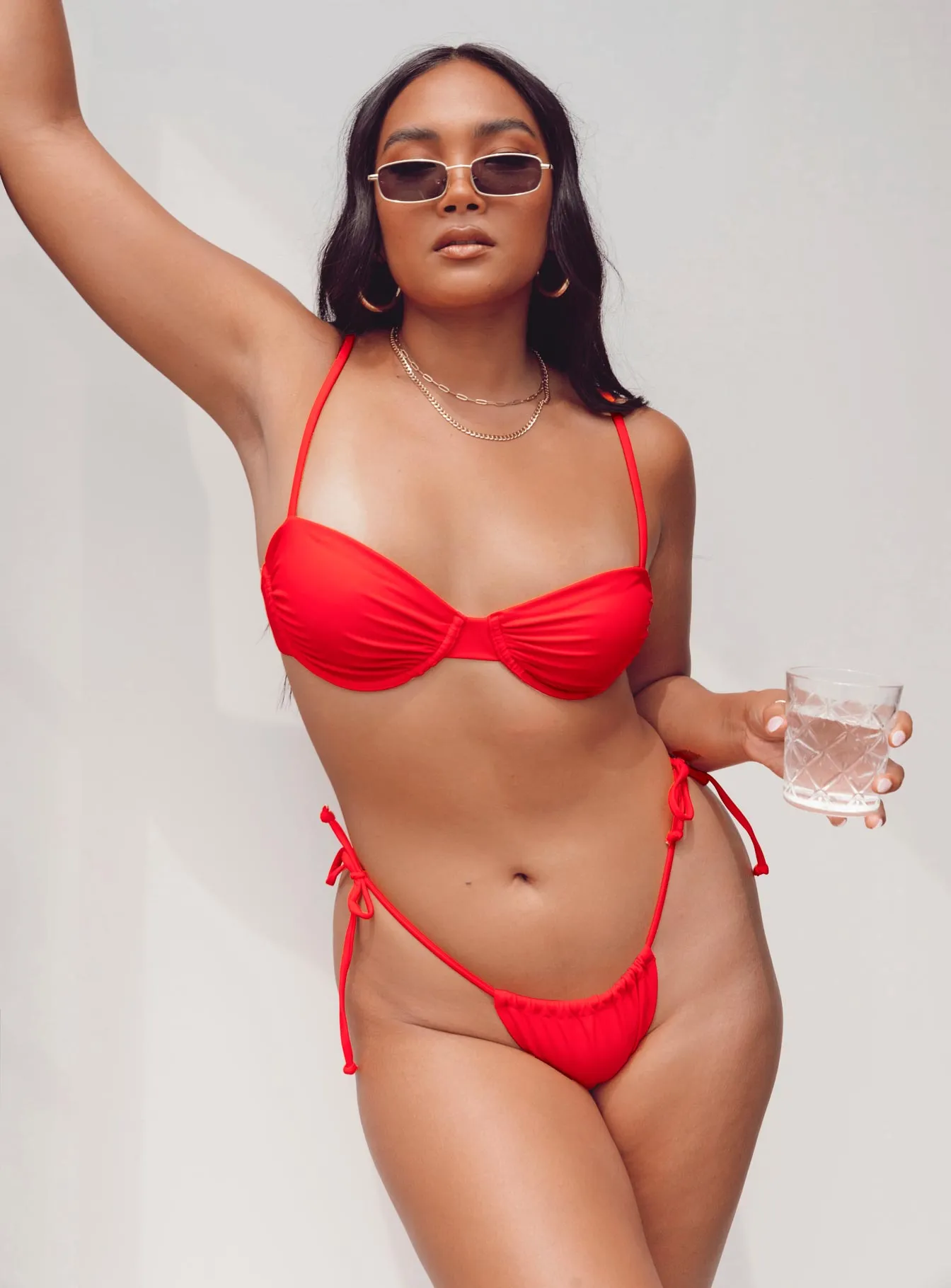 Juliet Bikini Top Red Bacterial Growth Prevention Odor Resistant Treatment