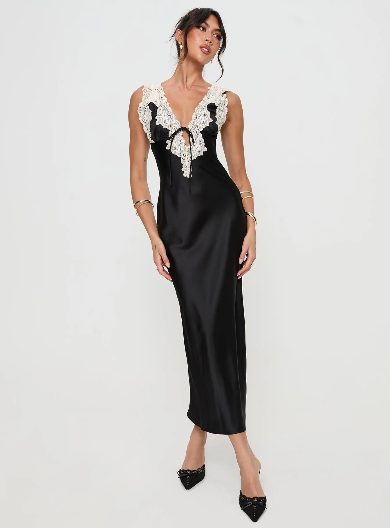 Nourish Maxi Dress Black Water Glow feminine grace