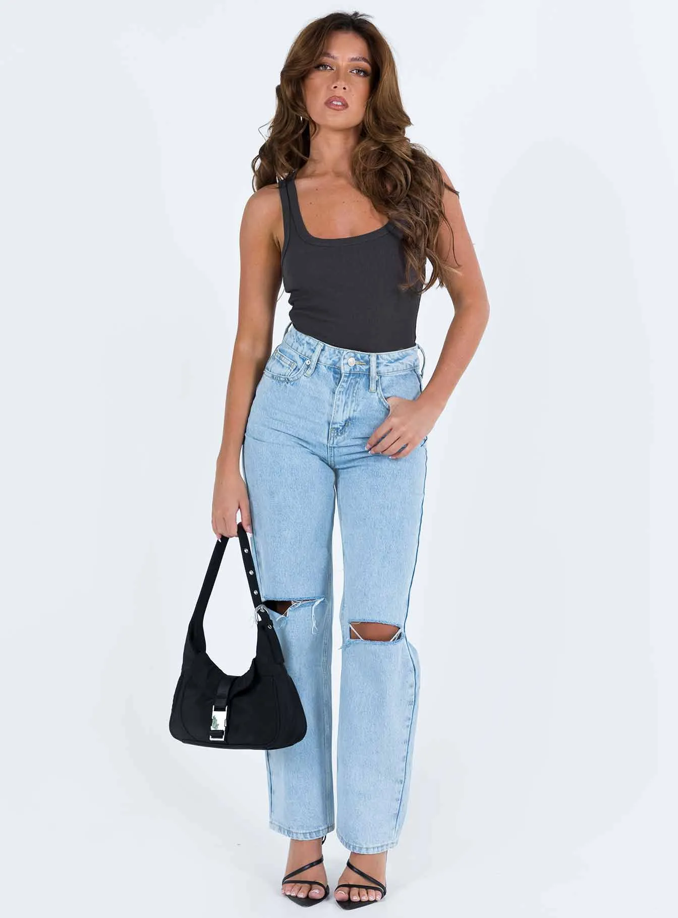 Camellia Bodysuit Slate Grey Petite Loose Fine Hot Kids